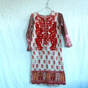 BOHO Indian Embroidered Tunic/Dress Small